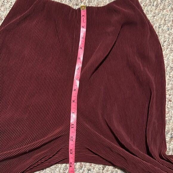 & other stories Ribbed Wide Leg Maroon Wine Pants- Size XS - Picture 10 of 13